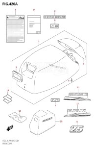 DT25 From 02503K-510001 (P36-)  2015 drawing ENGINE COVER (DT25K:P36)