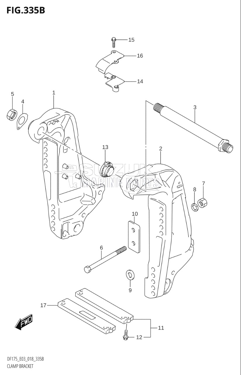 CLAMP BRACKET (DF150ST)