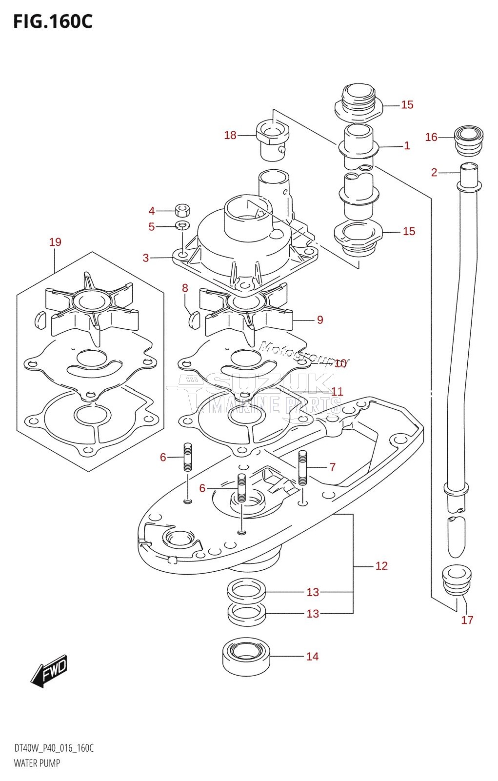 WATER PUMP (DT40WR:P40)