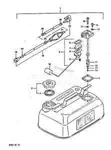 DT60 From 06001-401001 ()  1984 drawing FUEL TANK (FOR CANADA)