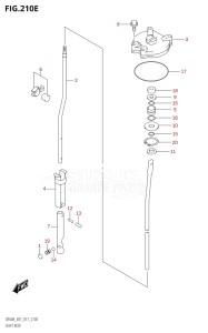 06002F-710001 (2017) 60hp E01 E40-Gen. Export 1 - Costa Rica (DF60A  DF60AQH  DF60ATH) DF60A drawing SHIFT ROD (DF60AVTH:E01)