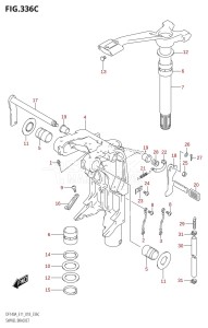 DF100A From 10003F-810001 (E11)  2018 drawing SWIVEL BRACKET (DF140AT,DF140AZ)