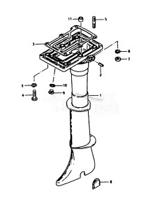 DT4 From d-10001 ()  1983 drawing DRIVE SHAFT HOUSING