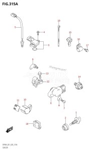 DF70A From 07003F-340001 (E11 E40)  2023 drawing SENSOR (DF70A,DF70ATH,DF80A,DF90A,DF90ATH)