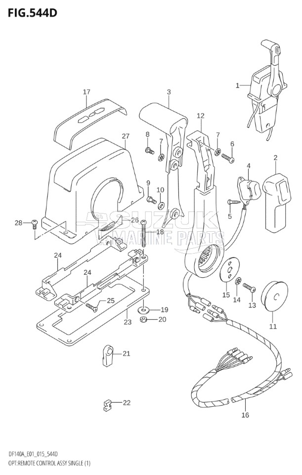 OPT:REMOTE CONTROL ASSY SINGLE (1) (DF140AZ:E40)