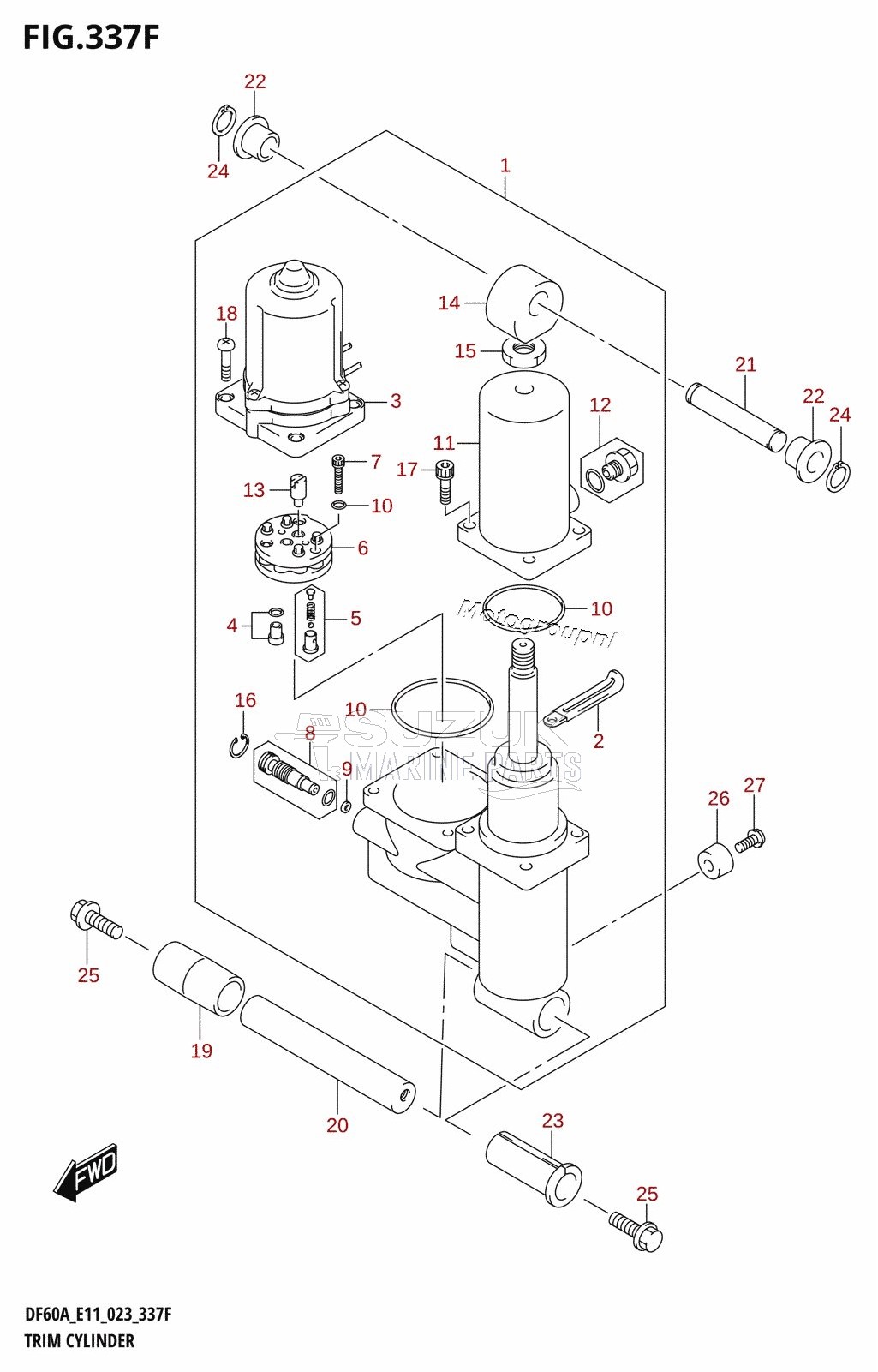 TRIM CYLINDER ((DF50AVT,DF50AVTH,DF60AVT,DF40ASVT,DF60AVTH):(022,023))