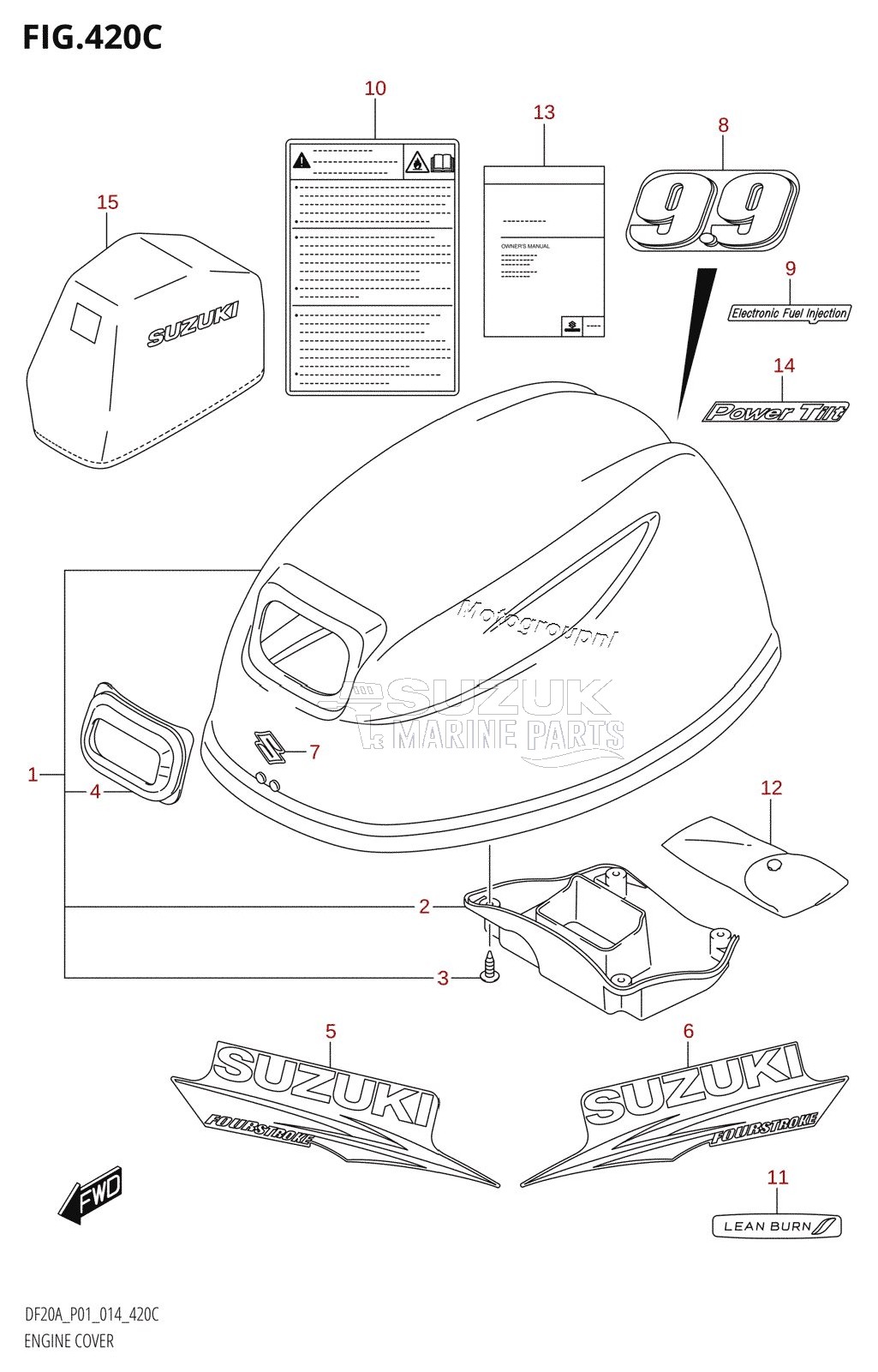 ENGINE COVER (DF9.9BT:P01)