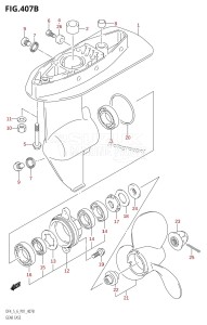 DF4 From 00401F-680001 (P01)  2006 drawing GEAR CASE ((DF4,DF5):(K4,K5,K6,K7,K8,K9,K10,011),DF6)