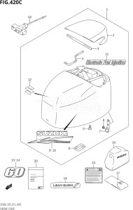 04003F-310001 (2013) 40hp E03-USA (DF40A  DF40AQH  DF40AT  DF40ATH) DF40A drawing ENGINE COVER (DF60A:E03)