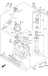 Outboard DF 300B drawing Trim Cylinder