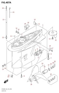 DF150AP From 15003P-910001 (E03)  2019 drawing GEAR CASE