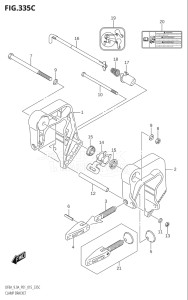 00801F-510001 (2005) 8hp P01-Gen. Export 1 (DF8A  DF8AR) DF8A drawing CLAMP BRACKET (DF9.9A:P01)