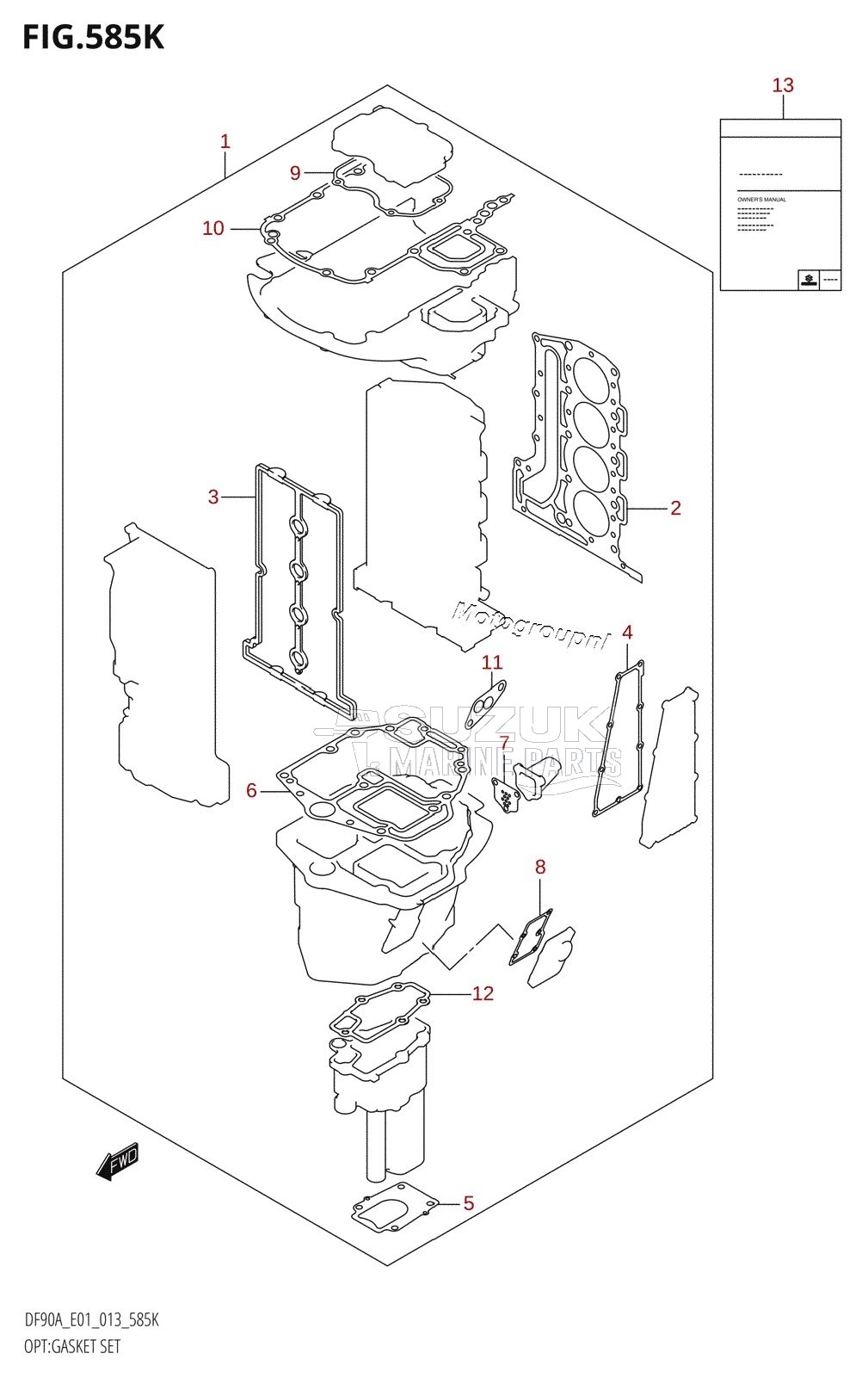 OPT:GASKET SET (DF90ATH:E40)