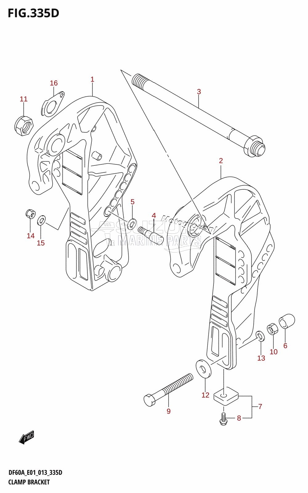 CLAMP BRACKET (DF40ATH:E01)