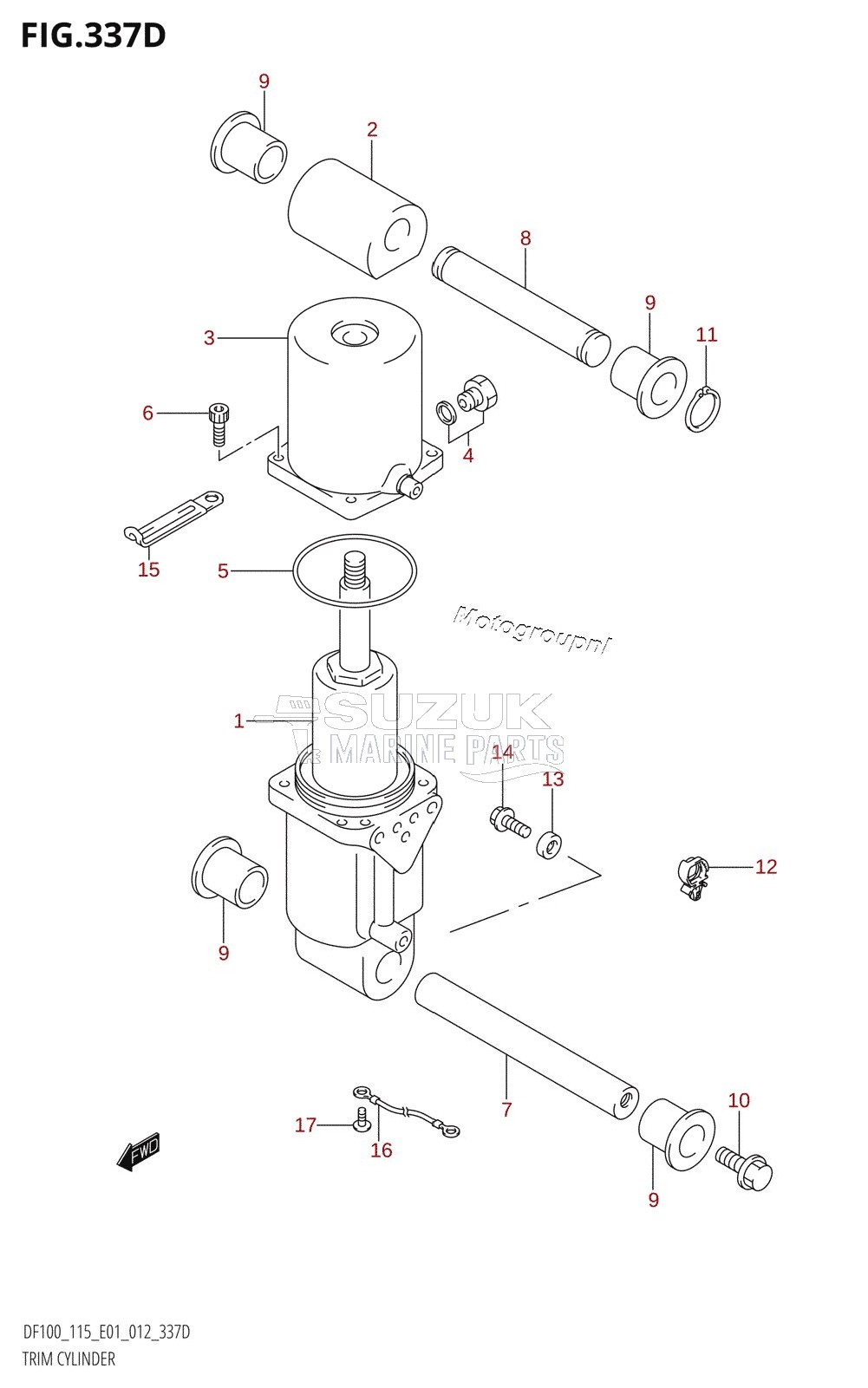 TRIM CYLINDER (DF115T:E40)