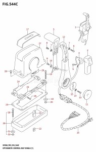 DF15A From 01504F-610001 (P03)  2016 drawing OPT:REMOTE CONTROL ASSY SINGLE (1) (DF9.9BT:P03)