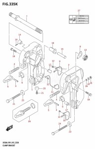 DF9.9B From 00995F-510001 (P01)  2005 drawing CLAMP BRACKET (DF20AT:P01)