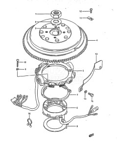 Outboard DT 140 drawing Magneto