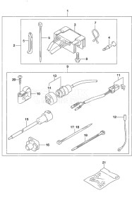 Outboard DF 9.9A drawing Electrical w/Manual Starter