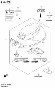 DF20A From 02002F-340001 (E01 E40)  2023 drawing ENGINE COVER ((DF9.9B,DF9.9BR,DF9.9BT,DF9.9BTH):020)