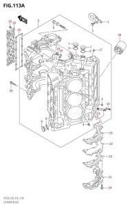 DF225Z From 22503Z-610001 (E03)  2016 drawing CYLINDER BLOCK (DF200T:E03)