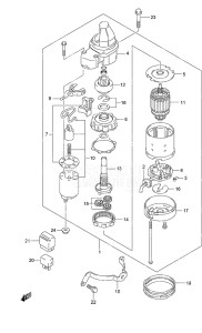 Outboard DF 9.9A drawing Starting Motor