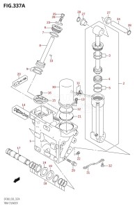 DF300 From 30001F-780001 (E03)  2007 drawing TRIM CYLINDER