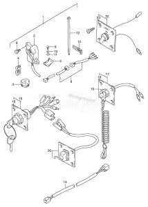 DT65 From 06502-861001 ()  1998 drawing OPT : PANEL SWITCH