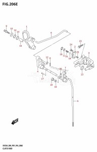 DF25A From 02504F-610001 (P01)  2016 drawing CLUTCH ROD (DF30A:P40)