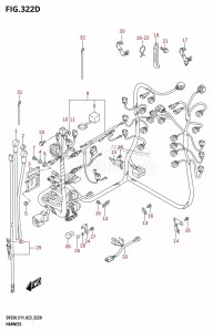 DF200Z From 20002Z-340001 (E01 E40)  2023 drawing HARNESS (DF250ST)