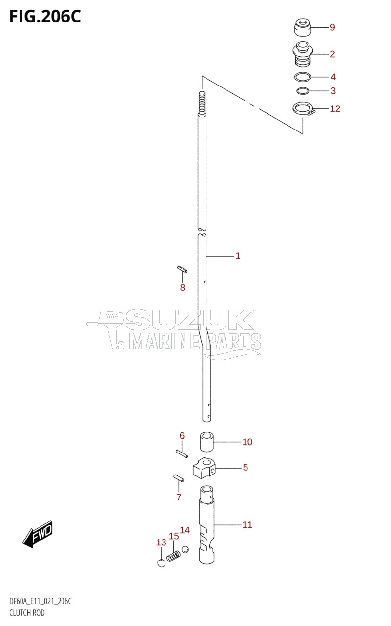 CLUTCH ROD (DF40AST:E34)