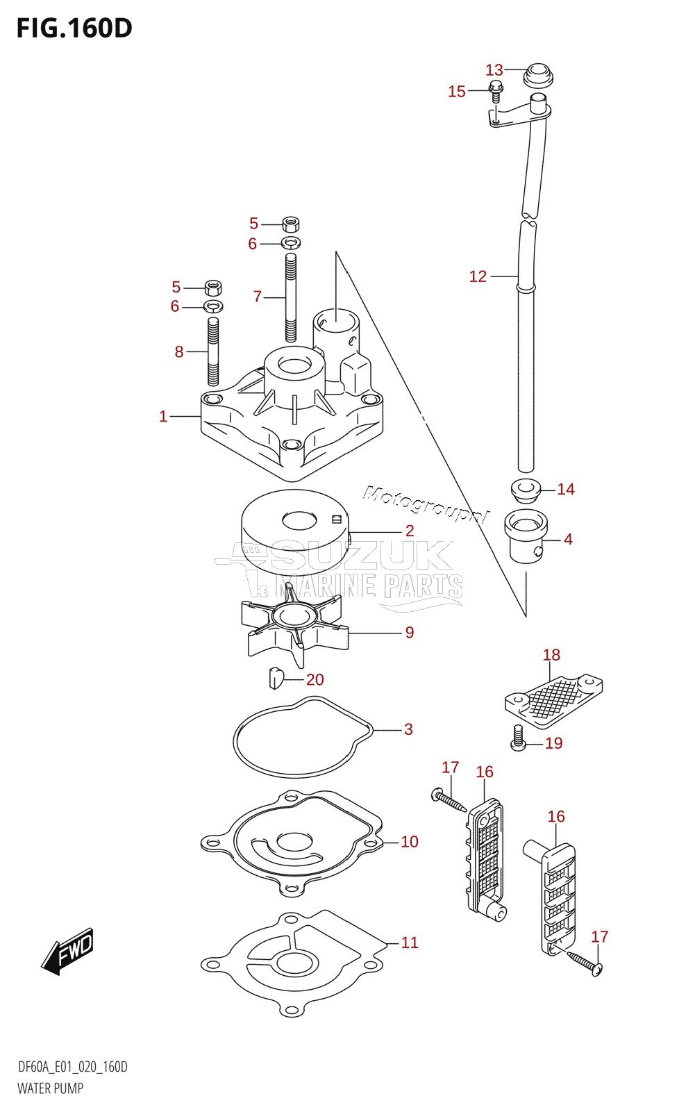 WATER PUMP (DF60A:E40,DF60AQH:E40,DF60ATH:E40)