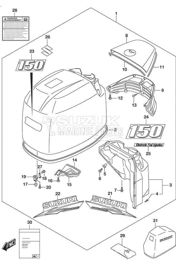 Engine Cover (Black) (C/R)