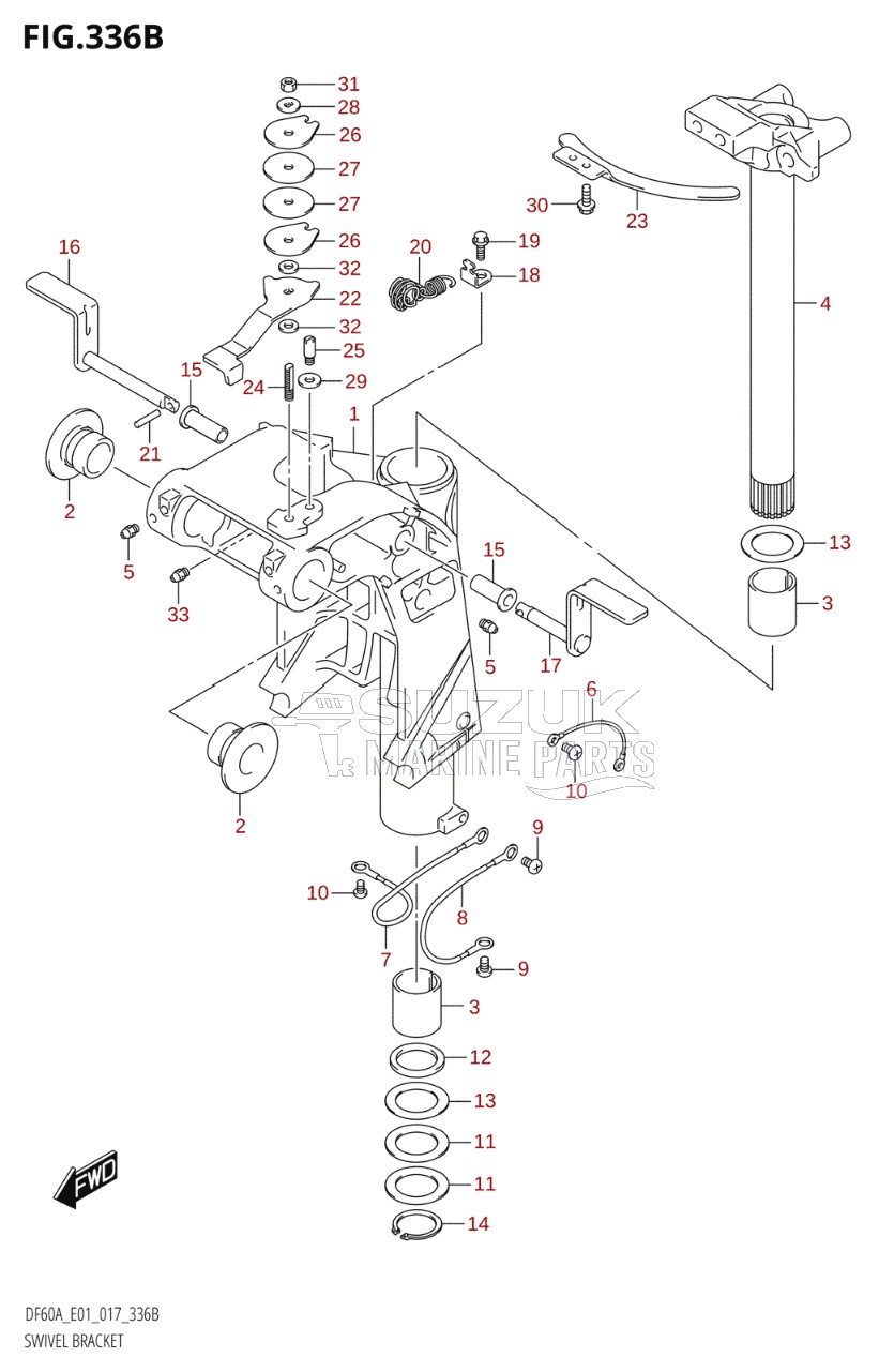 SWIVEL BRACKET (DF40AQH:E01)