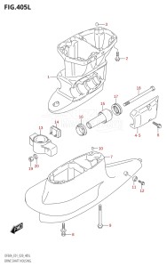 05003F-040001 (2020) 50hp E01-Gen. Export 1 (DF50A  DF50ATH) DF50A drawing DRIVE SHAFT HOUSING (DF40ASVT:E34)