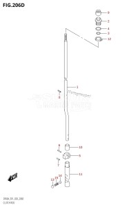 DF50A From 05003F-040001 (E01)  2020 drawing CLUTCH ROD (DF60A:E40,DF60AQH:E40)