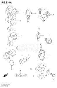 01504F-040001 (2020) 15hp E01-Gen. Export 1 (DF15AR   DF15AT_2) DF15A drawing SENSOR / SWITCH ((DF9.9B,DF15A,DF20A):P01)