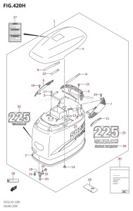 DF200 From 20001F-680001 (E01 E40)  2006 drawing ENGINE COVER ((DF225WT,DF225WZ):(K5,K6,K7,K8,K9))