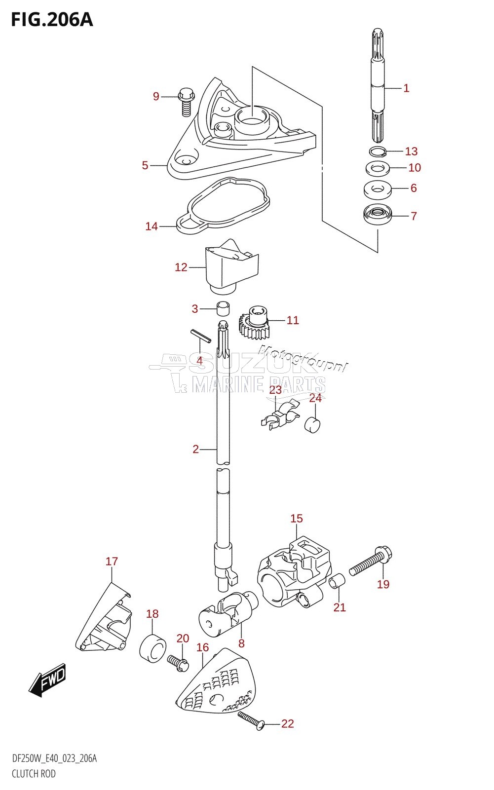 CLUTCH ROD (020,021,022)