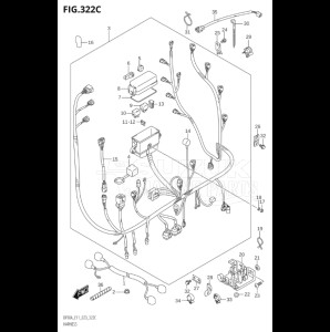 10004F-340001 (2023) 100hp E01 E40-Gen. Export 1 - Costa Rica (DF100BT) DF100B drawing HARNESS (SEE NOTE)