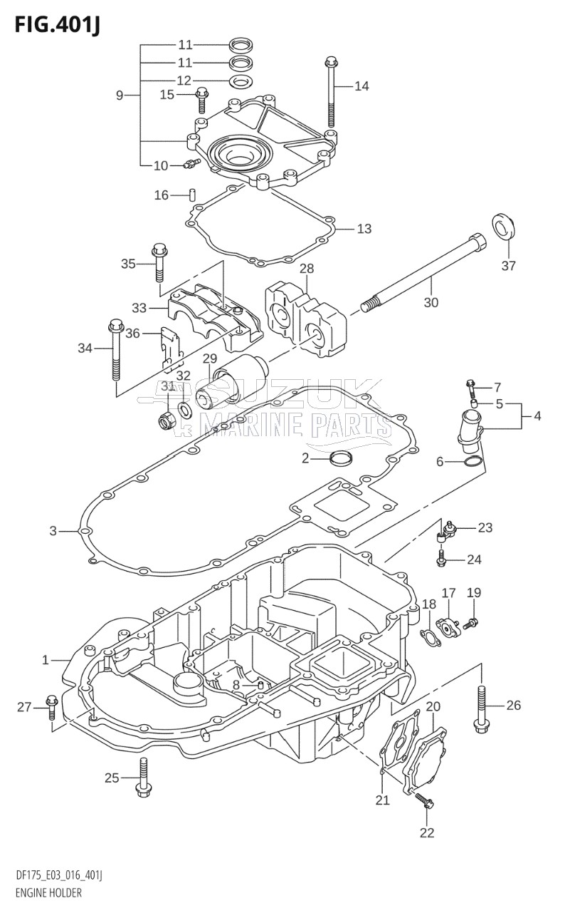 ENGINE HOLDER (DF150ST:E03)