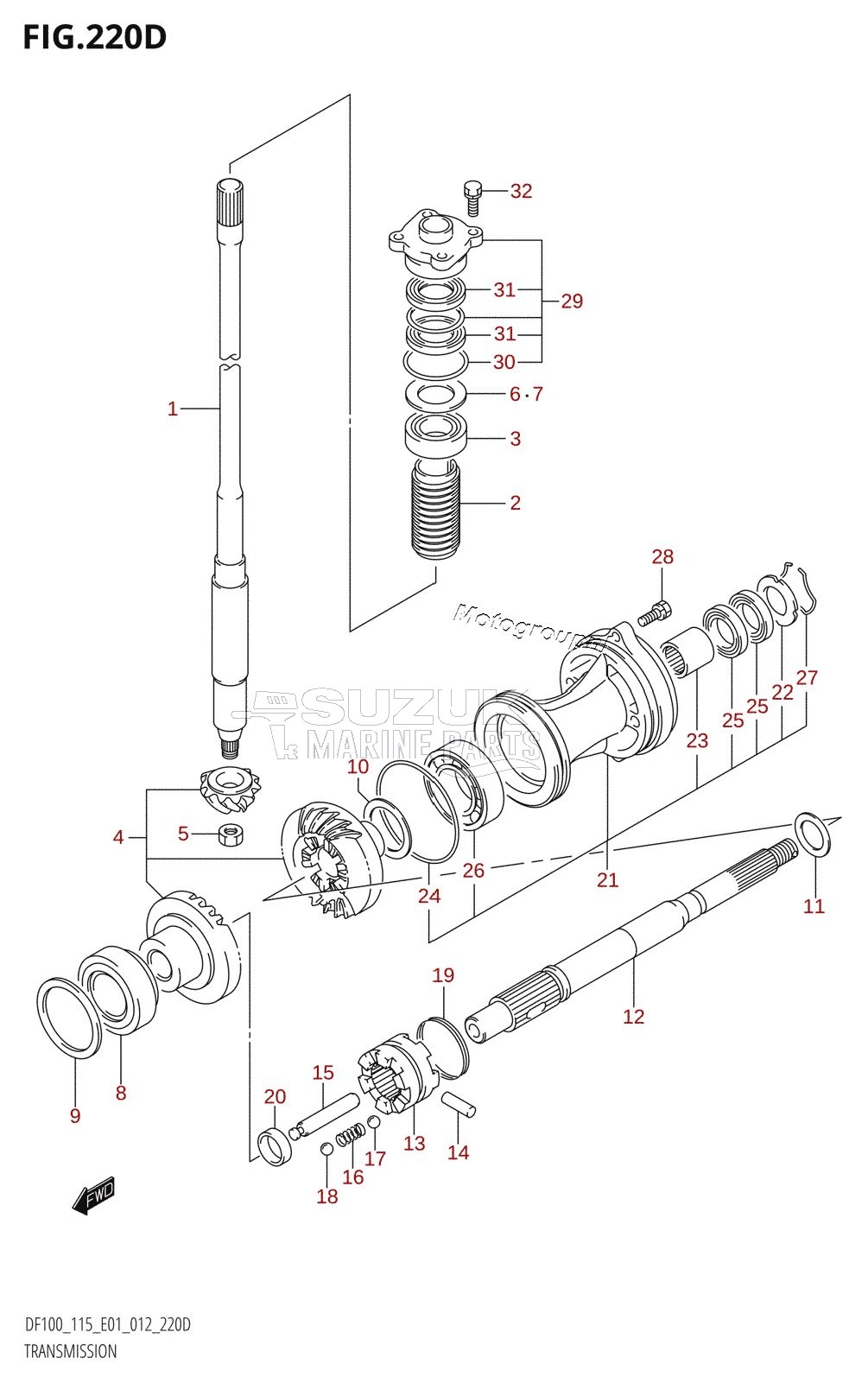 TRANSMISSION (DF115T:E40)