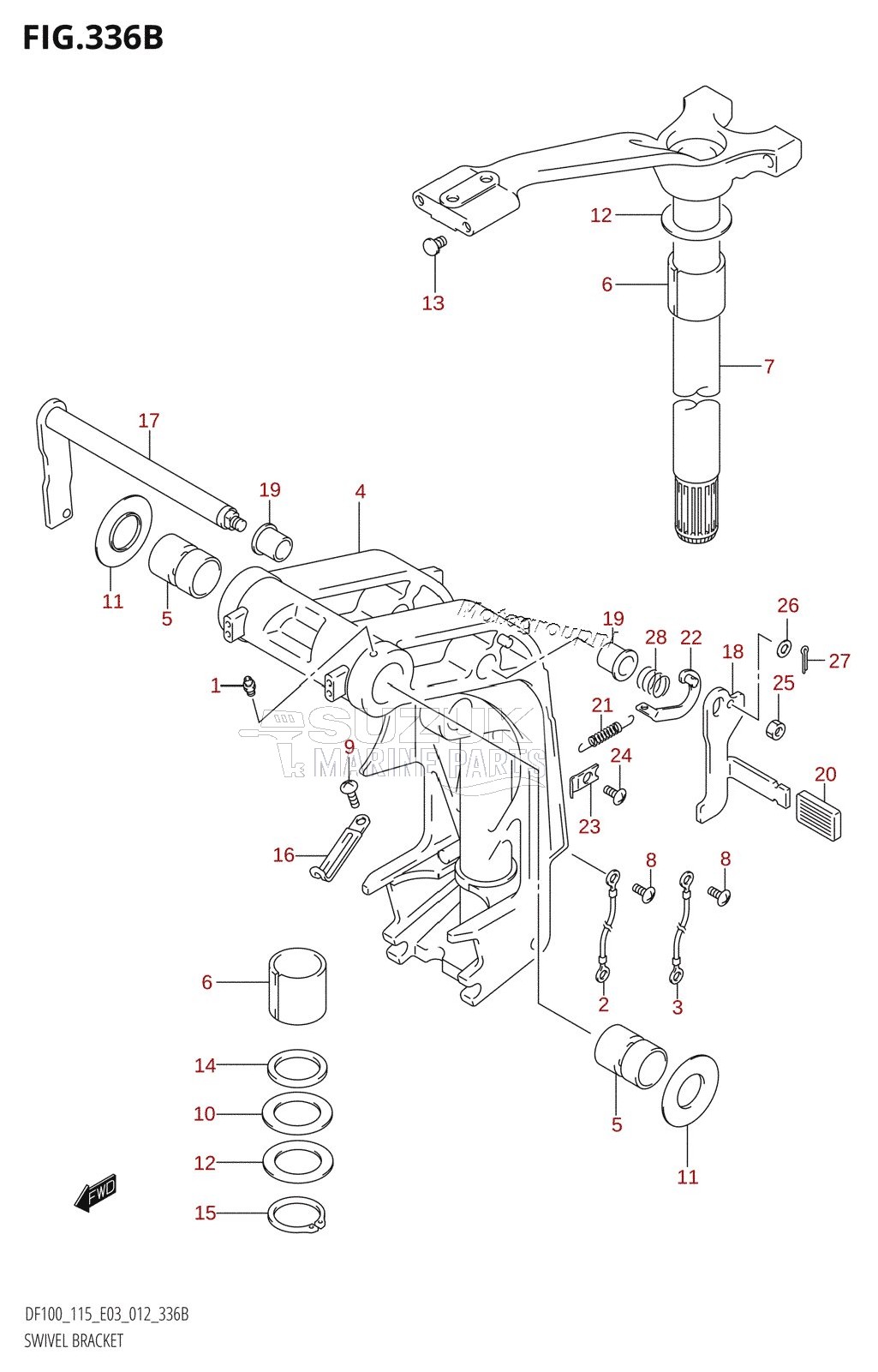 SWIVEL BRACKET (DF115T:E03)