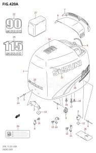 DF115T From 11501F-680001 (E01 E40)  2006 drawing ENGINE COVER (K1,K2)