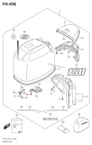 DF150Z From 15002Z-710001 (E03)  2017 drawing ENGINE COVER (DF150ST:E03)