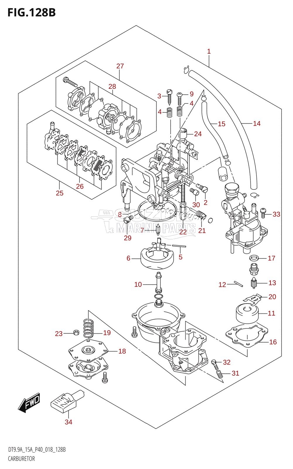 CARBURETOR (DT9.9AK:P36)