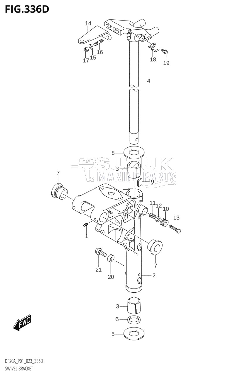 SWIVEL BRACKET (DF9.9BT,DF15AT,DF20AT)