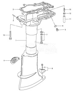 J4 From 00401J-801001 ()  1991 drawing DRIVE SHAFT HOUSING (DT4 /​ DT5Y)