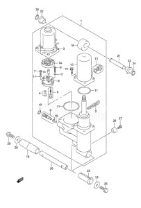 Outboard DF 50A drawing Trim Cylinder