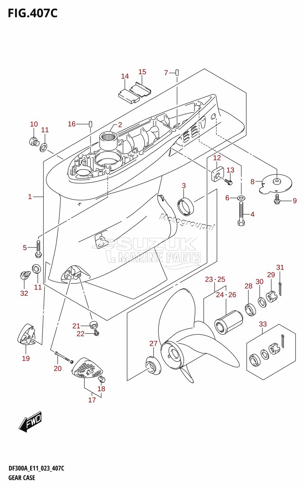 GEAR CASE (E03:DF250ATSS)